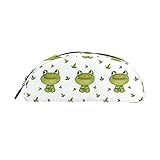 COOSUN - Estuche para lápices con diseño de ranas pequeñas, semicircular, estuche para...