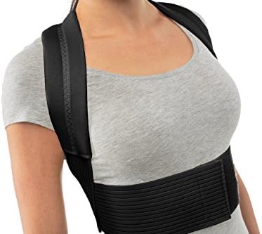 Medical Orthopedic Posture Corrector by aHeal - Spine Corrector for Kyphosis, Scoliosis, and Round Shoulders - Postural Support and Back Pain Relief - Black, Size 4: 100-106 cm; 39-43"