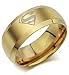 Via Mazzini Golden Titanium Superman Ring For Men And Boys (Size 10) RS.299.00