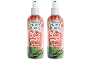 Lot de 2 Sprays dépilatoire Velform Hair Erase 200ml – Spray aux agrumes enrichi à la vitamine E, à l’aloe vera et à l’extrait d’orange.