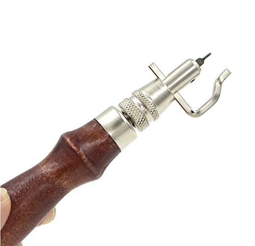 BTSKY 5 in 1 DIY Lederhand Nahtversenker / Lederhobel mit Parallelanschlag Leder Werkzeug Einstellbare Stitching Groover Crease Rillenzieher Kantenzieher - 2