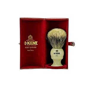 Kent BK2 Pure Badger Shaving Brush - White (PACK OF 1) - Image 4