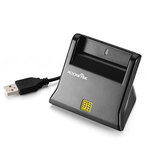 Rocketek DOD Militär USB Smart Card Reader / CAC Common Access Card Reader Writer / RT-SCR2 - 2