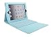 Produktbild L & C® Smart Leder Schutzhülle Abdeckung mit Drahtlose Bluetooth-tastatur für iPad2 3 4 UK Geschenk - Blau, One Size