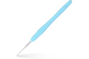 Benlay Uncinetti da 0,5 mm, per uncinetto e maglia, uncinetti ergonomici con manici morbidi per mani artritiche, strumento per uncinetto leggero e comodo, strumento per principianti a maglia