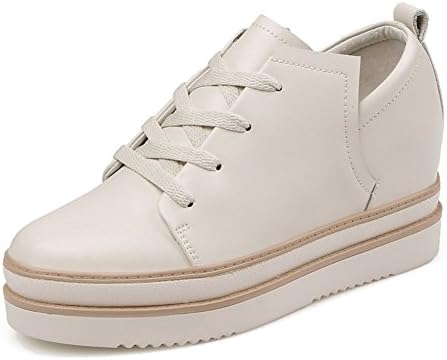 Thick-soled Platform Shoes Of England In Spring,Women’s Shoes,High Leather Shoes,Flat Casual Shoes-B Foot length=22.3CM(8.8Inch)