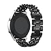 Produktbild Sansee Raster Metall Uhr Kettengürtel Edelstahl Uhrenarmband Ersatzband für Samsung Gear S3 Frontier (Schwarz)