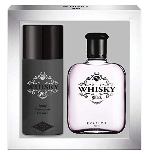 WHISKY BLACK  Cofanetto Eau de Toilette 100ML + Deodorante 15OML  Spray  Profumo Uomo  Regalo  EVAFLORPARIS