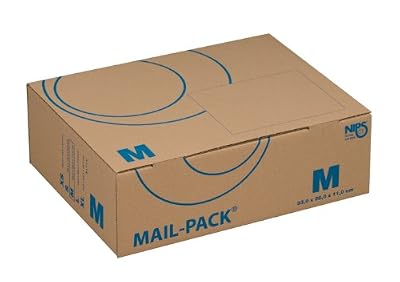 Nips 141312162 / MAIL-PACK® BASIC M Carton d'expédition 330 x 250 x 110 mm Lot de 20 Couleur : marron / bleu (Import Royaume Uni)