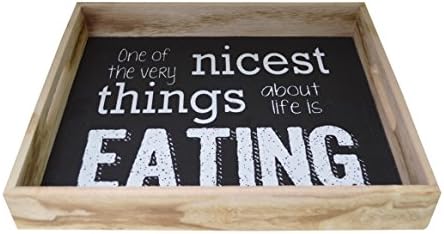 Retro Vintage Quote Wooden Breakfast/Snack/Drink/Tea Serving Tray with Handles (US118)