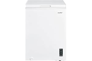 Comfee RCC100WH2(E) Gefriertruhe/169 kWh/Jahr/85cm hoch/99L/38dB/Geringe Lautstärke/Hoch effizientesD-förmigesRohr/Geeignet für verschiedene Einsatzszenarien/Einstellbarer Temperaturregler/Weiß