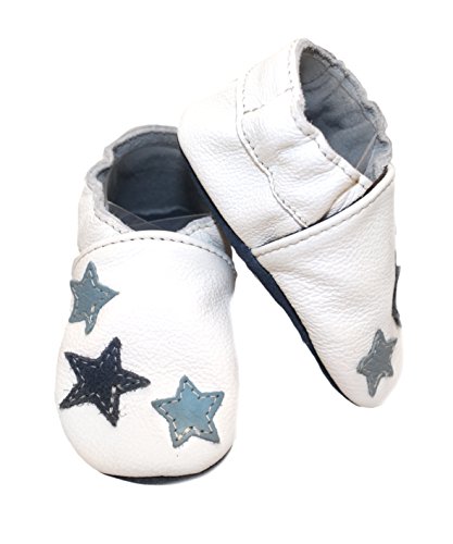 HOBEA-Germany Leder Krabbelschuhe Babyschuhe Sterne in verschiedenen Farben von baBice - 2