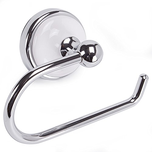 MSV MS108 – Toilettenpapierhalter aus Keramik und Zink - 2