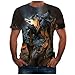 Produktbild BHYDRY Männer Sommer Neue volle 3D gedruckte T-Shirt Plus Größe S-3XL Cool Printing Top BluseX-Large,Grau