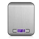 Ligero y fácil de mover. RUNWEI Balanza electrónica Balanza de Alimentos Balanza de Acero Inoxidable Balanza de Cocina