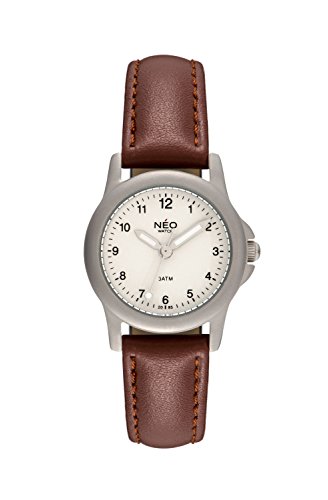 NEO watch PURE SILVER Damenuhr Armbanduhr Edelstahlgehäuse Lederarmband Silber Analog Quarz N5-006 NEO watch PURE SILVER Damenuhr Armbanduhr Edelstahlgehäuse Lederarmband Silber Analog Quarz N5-006