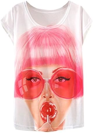KaiTingu Women's Short Sleeve Casual Graphic Print Vintage T Shirts Tops