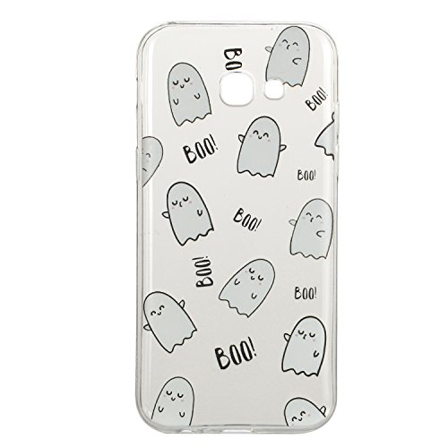 Galaxy A5 2017 Hülle,HandyHülle für Samsung Galaxy A5 2017,Leeook Kratzfeste Scratch-Resistant Hülle TPU Case Schutzhülle Silikon Crystal Kirstall Clear Case Durchsichtig Cartoon Ei Malerei Muster Transparent Weichem Silikon Schutzhülle Handy Gürtel Tasche Schutzhülle Hülle Case Cover Abdeckung Etui TPU Bumper Schale für Samsung Galaxy A5 2017 + 1 x Schwarz Eingabestift-Ei - 2