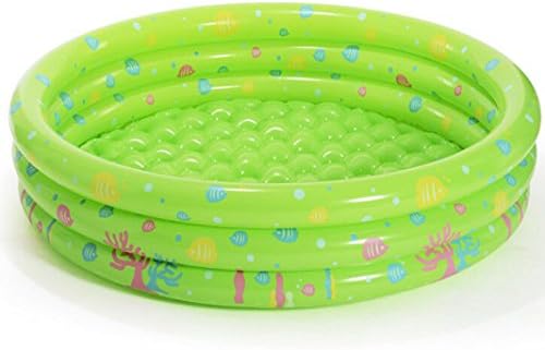 Toamen Inflatable Pool, Swim Center Family Thicken Inflatable Pool, Game Pool Toys, Perfect Activity Centre for Outdoor Summer Fun, 58*40*38CM (Green, Outer Diameter: 80*35cm)