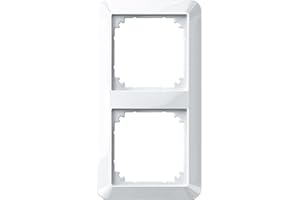 Schneider Electric Merten 1-M-Rahmen für Steckdosen und Schalter, 2-fach, IP20, polarweiss glänzend, Artikelnummer 389219