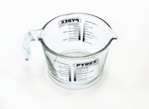 Pyrex 4936926 Glasmessbecher rund, 1 l, Transparent