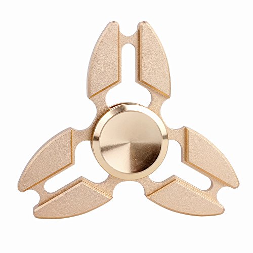 Once ZY Time Tri-Spinner Fidget Hand Spinner Toy High Stress Reliever Anxiety Relief Killing Time Speed 3-5 Minute Spins Aluminum Alloy (Golden) Once ZY Time Tri-Spinner Fidget Hand Spinner Toy High Stress Reliever Anxiety Relief Killing Time Speed 3-5 Minute Spins Aluminum Alloy (Golden)