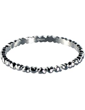 Quiges Edelstahl Stapelring Füllring Herzen 1mm Höhe (verschiedene Ringgrößen und -farben)