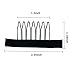PeiGee 10/20/30/50pcs Wig Combs 7 Teeth Close with Wrap Lace Cap Clip for Glueless Lace Wig Accessories More Convenient Safe and Stable with Eadge Processed (Black)