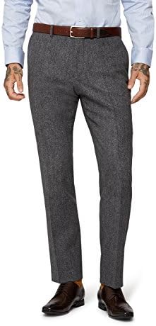 MOSS 1851 Men's Grey Donegal Suit Trousers 36R