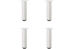 Auart Pata Regulable para Mesa, Patas De Muebles Blancas, Patas Metalicas para Muebles, Mesa De Noche, Patas De La Mesa del Ordenador Portátil, 4 Patas para Muebles (Size : 25cm)