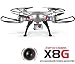 Produktbild Deutschland Hillicom Syma X8G Drohne RC Quadcopter 2,4GH 6 Axis 4CH 8MP HD Kamera Headless 3D 360° silber