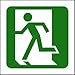 Produktbild Running Man links Schild. 15 x 15 cm starrer Kunststoff Schild. MwSt. INC.