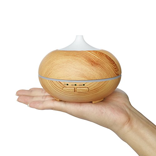Aroma Diffuser, MaxTronic 150ML Ultraschall Öl Diffusor Holzmaserung Luftbefeuchter Duftzerstäuber Humidifier Aromatherapie Diffusor mit 7 Farben LED Licht und Abschaltautomatik für Babies Kinderzimmer Haus, Wohnzimmer, Schlafzimmer, Büro, Yoga, Spa, Raum - 3