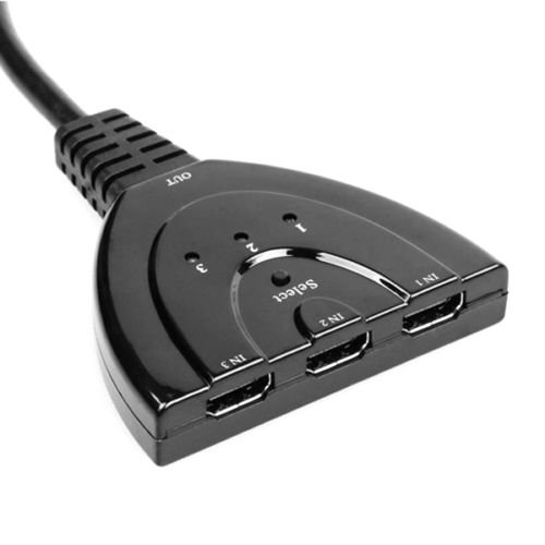 Esamconn® HDMI Switch/Switcher Full HD 1080p 3D HDMI HDCP V1.3 3 Port HDMI Umschalter 3x IN/ 1x OUT Verteiler mit HDMI Kabel - 3