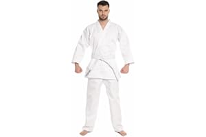 JELEX Kihaku Karateanzug Set aus Hose, Oberteil und Gürtel für Erwachsene und Kinder. Für Karate, Judo und andere Kampfsportarten