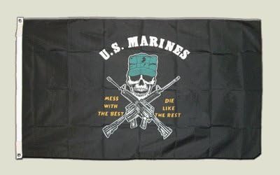 USA US Marine Corps Mess With The Best Flag 90 x 150 cm [Misc.]