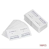 almohadillas primer alcohol ayuda, 100 hojas en paquete bluk, cada tamaño es 65 * 30mm