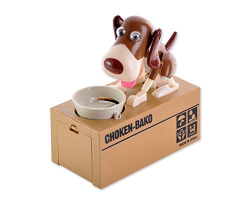 ds. distinctive style DSstyles Perro Hambriento Caja de Ahorro de Dinero Piggybox Comer Moneda de Munching Toy Regalo de Cumpleaños Ideal, Niños