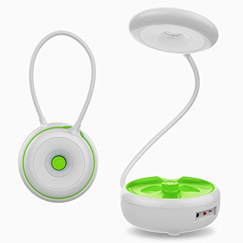 Preisvergleich Produktbild TENSENG Solar LED Lampe Tischlampe Nachtlicht und Taschenlampen Dreifacher Beleuchtung Solarleuchten,Berührungsempfindlich Stufenloses Dimmen,Solar und USB Aufladung,Verstellbar,kann hängend,Tragbar (Grün)