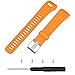 Produktbild Altsommer 8 Farben Bunter Farben Armband 21mm für Garmin vivosmart HR Weiches Sportuhr Armband Silikon Sportarmband Uhr Armband Ersatzarmband mit Werkzeug für Damen Herren Frauen (Orange)