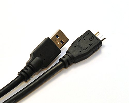 RHOMBUTECH® USB 3.0 Verbidungsabel 3m – A-Stecker zu Micro B-Stecker – bis zu 5.000 Mbit/s (USB 3.0 A zu Micro B : 3m) - 2