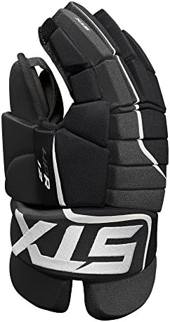 STX Ice Hockey Stallion HPR 1.2 Junior Ice Hockey Glove, Black/Black, 12"