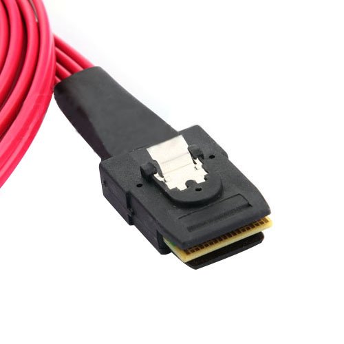 SODIAL (R) Mini 10 Gbps SAS 4i SFF-8087 36-Pin zu 4 SATA 7 Pin HDD Festplatte Splitter Kabel - 3