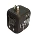 Produktbild Quaan Doppel-USB-Steckerladegerät Universal World Travel Adapter Power (Anzug für: UK US EU AU Europa Asien) (Schwarz)