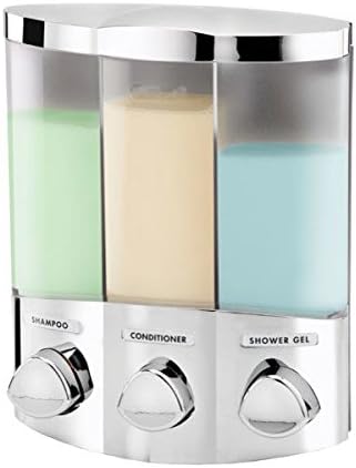 Janilec BYL145-CT Trio Shower Dispenser, 400 mL per Bottle Capacity, 220 mm Height x 180 mm Width x 80 mm Depth, Chrome