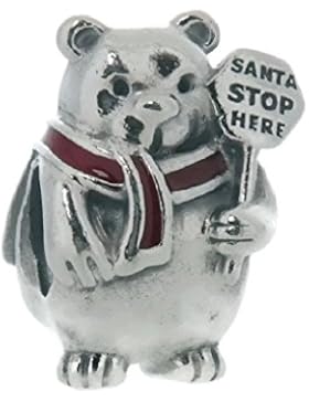 PANDORA 796466EN39 Weihnachts-Polarbär Charm
