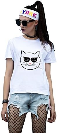 T-Shirt ,Women Top Tee ,Casual Short Sleeve Girls - Summer - Cotton - Round Neck - PRIAMS 7