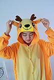 Honeystore Jumpsuit Sika-Hirsch Fasching Halloween Kostüm Sleepsuit Cosplay Pyjama Schlafanzug Erwachsene Unisex Tier Onesize M - 