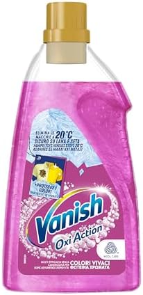 VANISH Oxi Action Multipower Gel Rosa, Additivo Lavatrice Multiazione Senza Candeggina, Smacchiatore Per Capi Colorati, 1 Confezione da 1.5L di Smacchiatore per Bucato