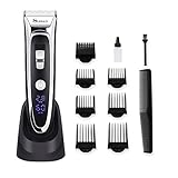 SURKER Hair Clipper Rechargeable Hair Trimmer Cordless Hair Cutting Kit with LED Display